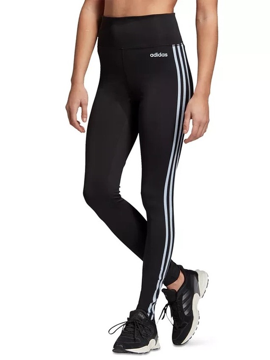 adidas Pants - Adidas 3-Stripes High-Rise 7/8 leggings in black and white size Large NWT